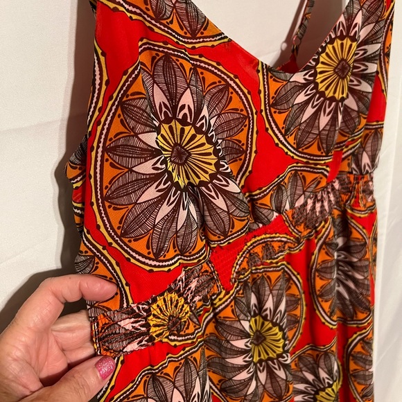 Sz 6 Banana Republic ruffled hem  mod tank maxi dress - Picture 7 of 14